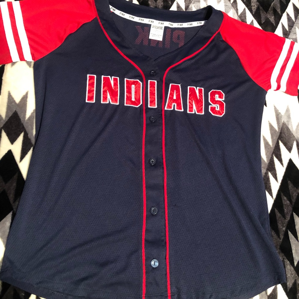 VS pink Cleveland Indians jersey size large